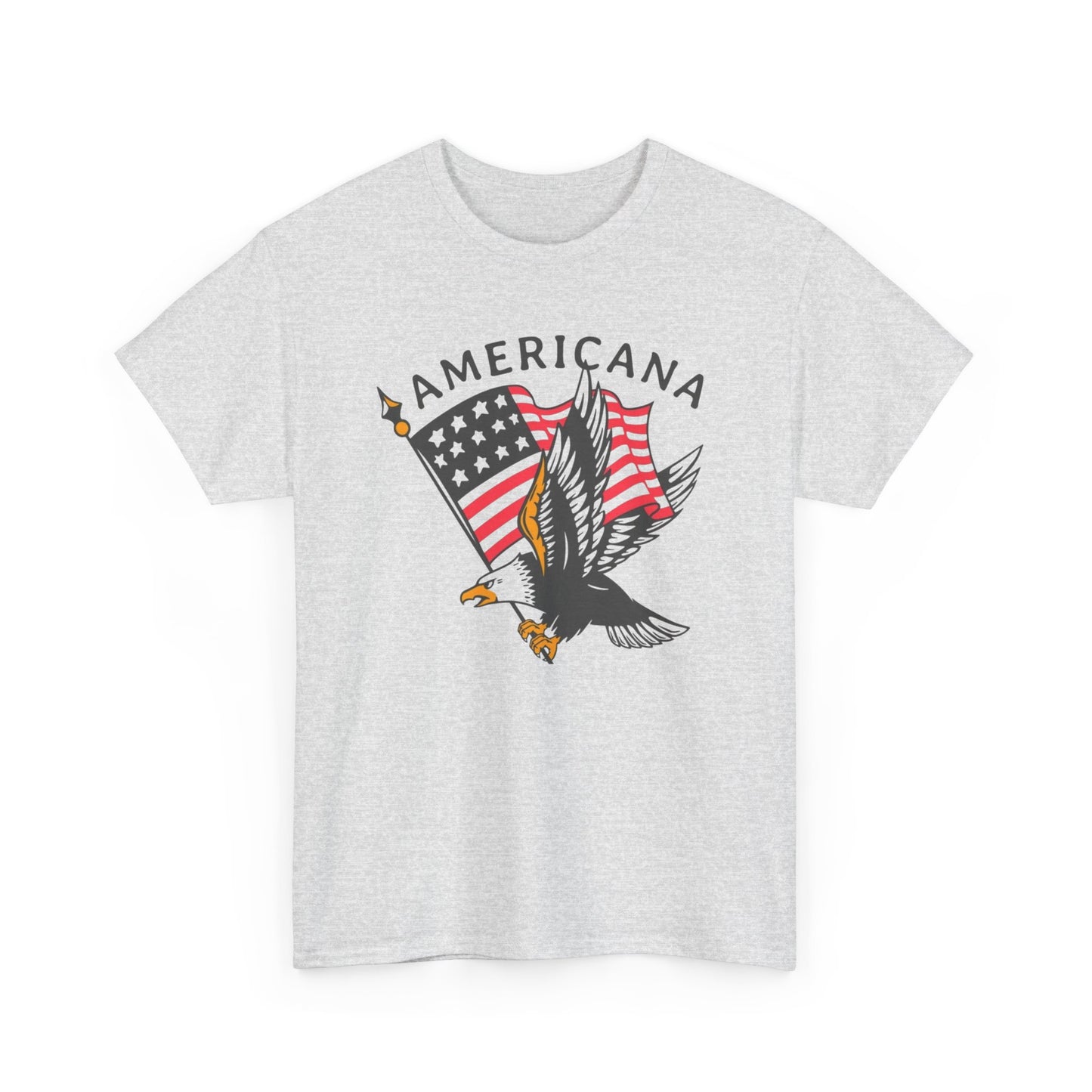 Americana Bald Eagle Flying Graphic T Shirt Unisex Heavy Cotton Tee New Gift