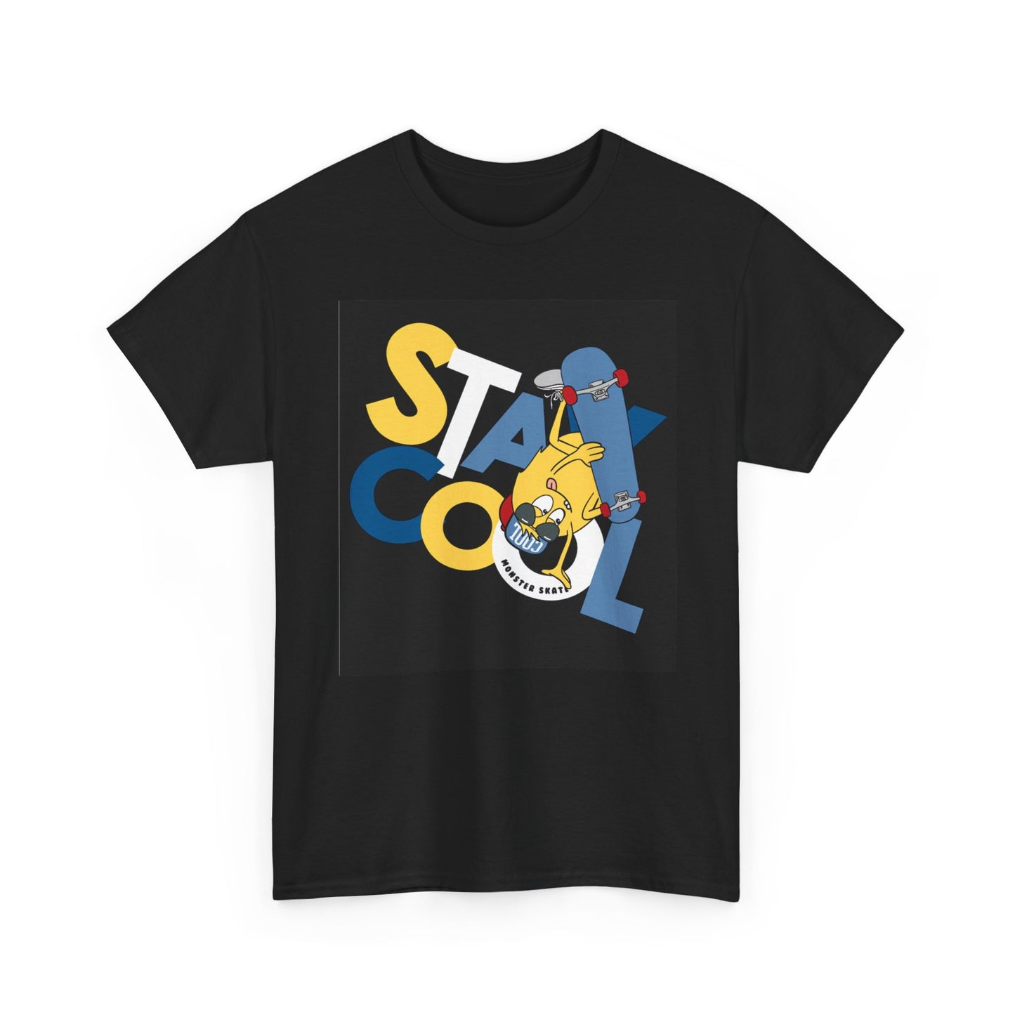 Stay Cool Skateboarding Graphic T Shirt Unisex Heavy Cotton Tee