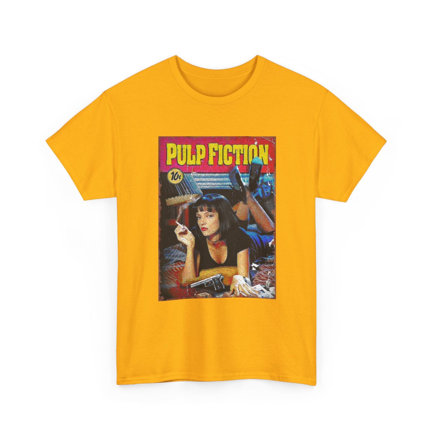 Pulp fiction T-shirt vintage graphic retro movie poster Unisex Heavy Cotton Tee