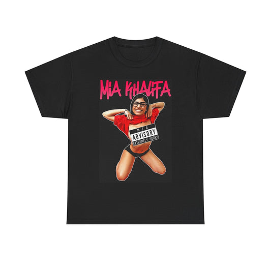 Mia Khalifa Shirt Funny Onlyfans Graphic Gift Model Unisex Heavy Cotton Tee