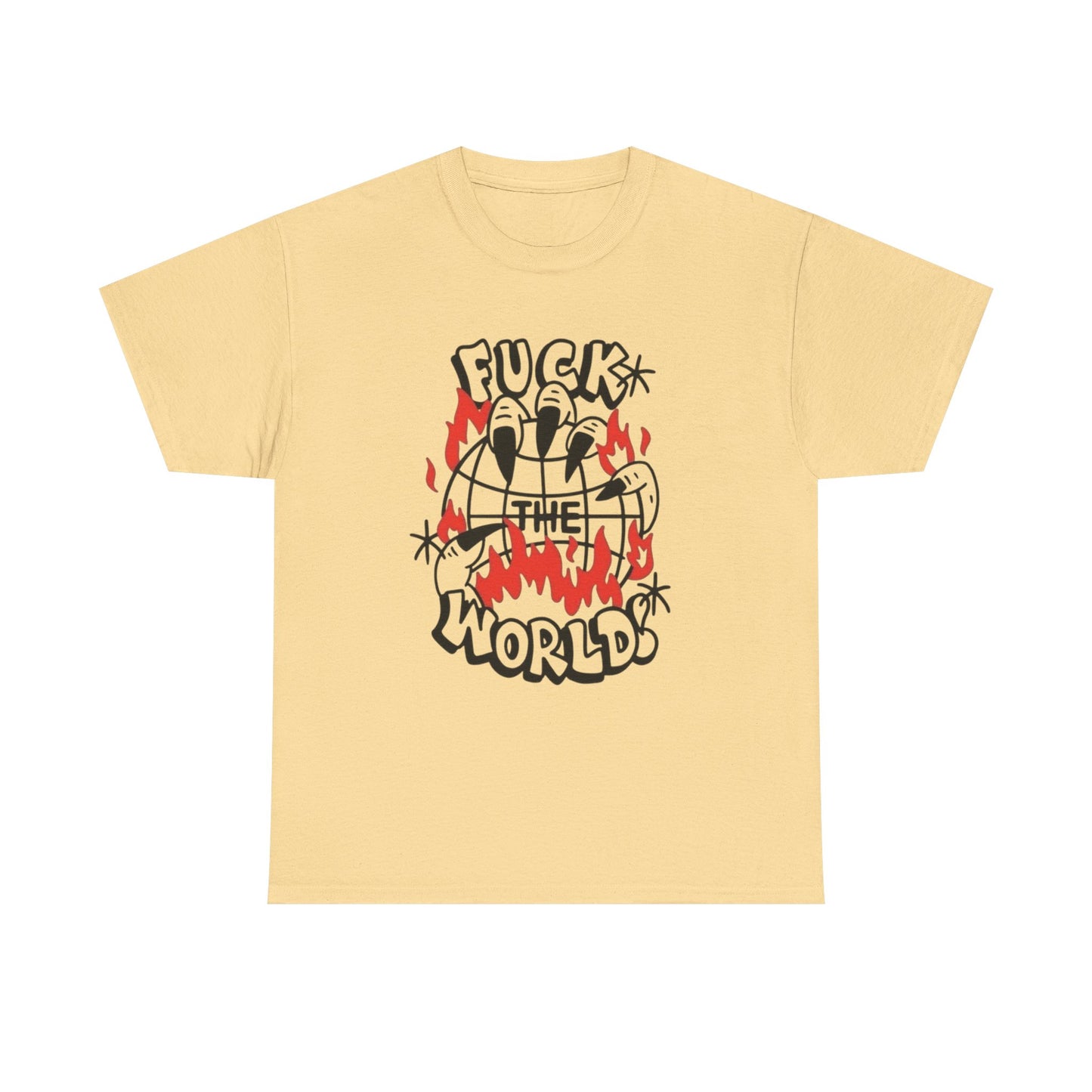 F The World Graphic T Shirt NEW Unisex Heavy Cotton Tee