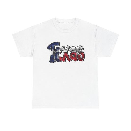 Texas State American Flag Graphic T Shirt NEW GIFT Unisex Heavy Cotton Tee