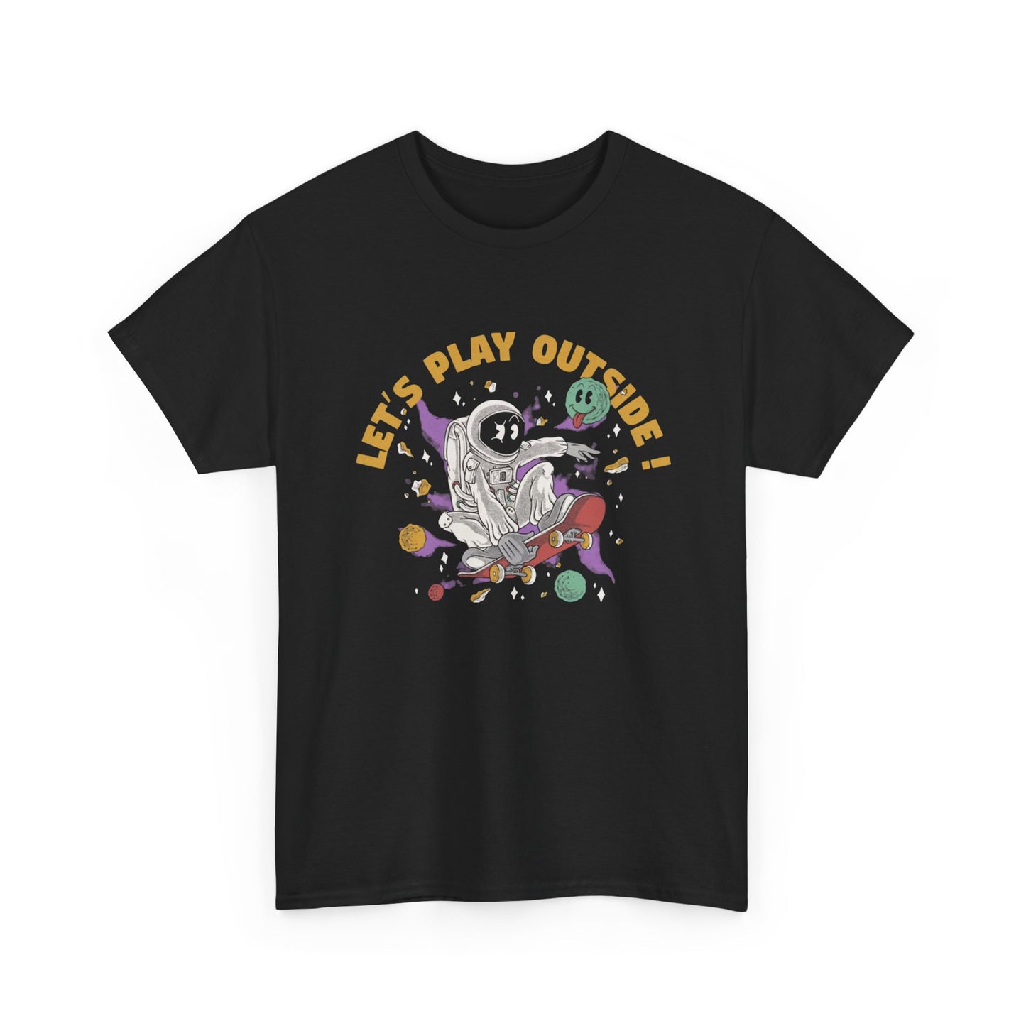 Lets Play Outside Graphic T Shirt NEW Adult Unisex Heavy Cotton Tee