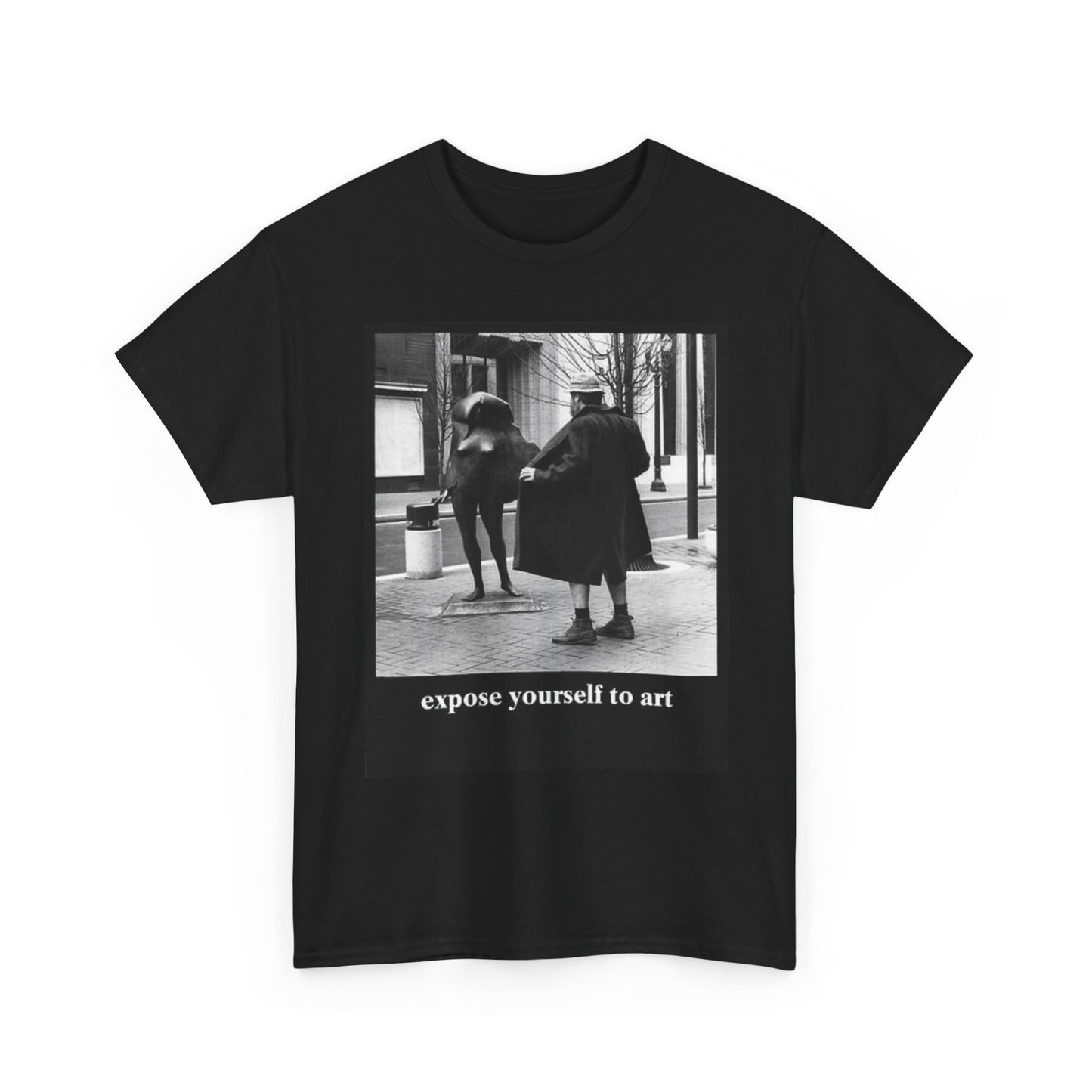 Expose Yourself To Art Graphic T Shirt Funny Unisex Heavy Cotton Tee
