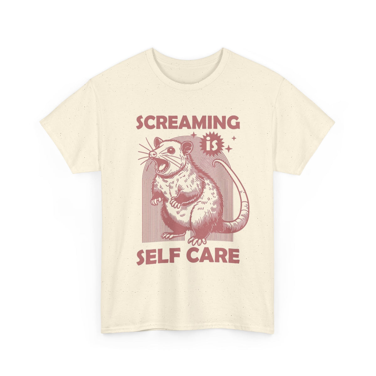 Screaming Self Care Rat T-Shirt Men's Graphic Tee