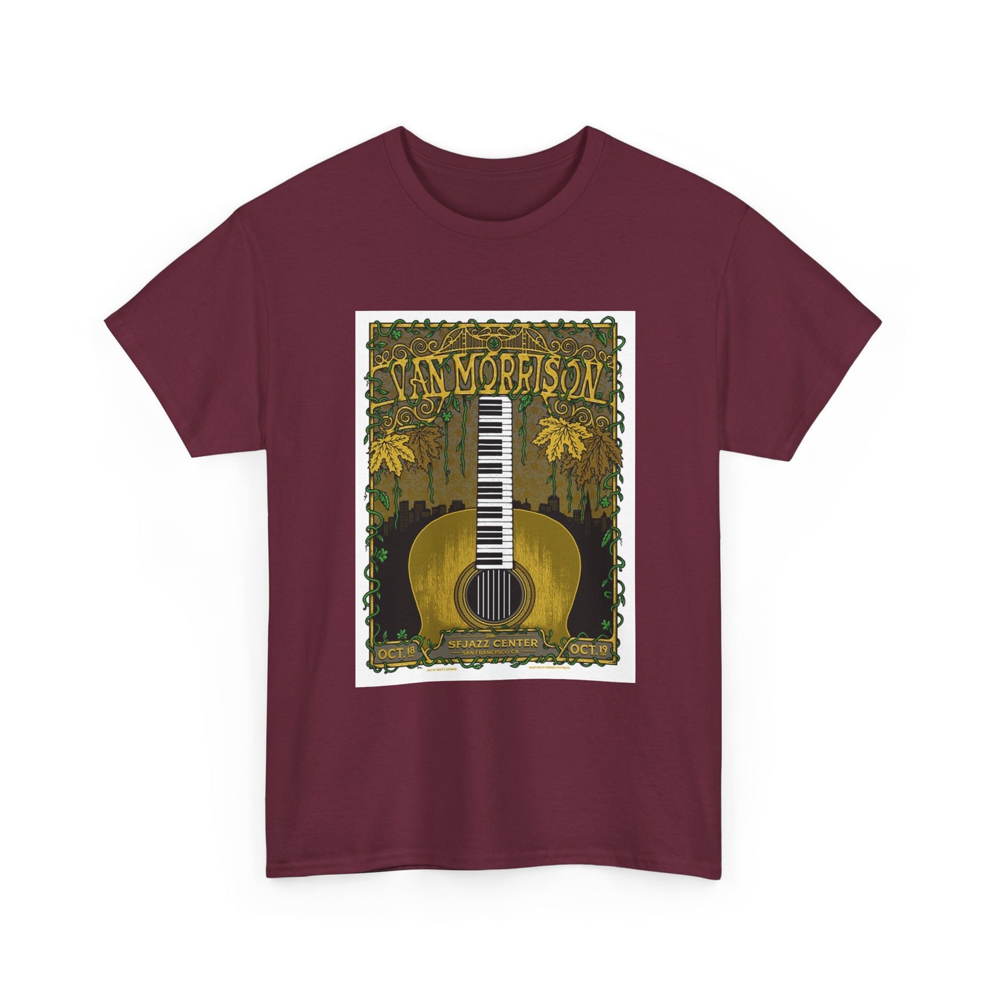 Van Morrison Tshirt Classic Rock Merch Graphic Retro Unisex Heavy Cotton Tee