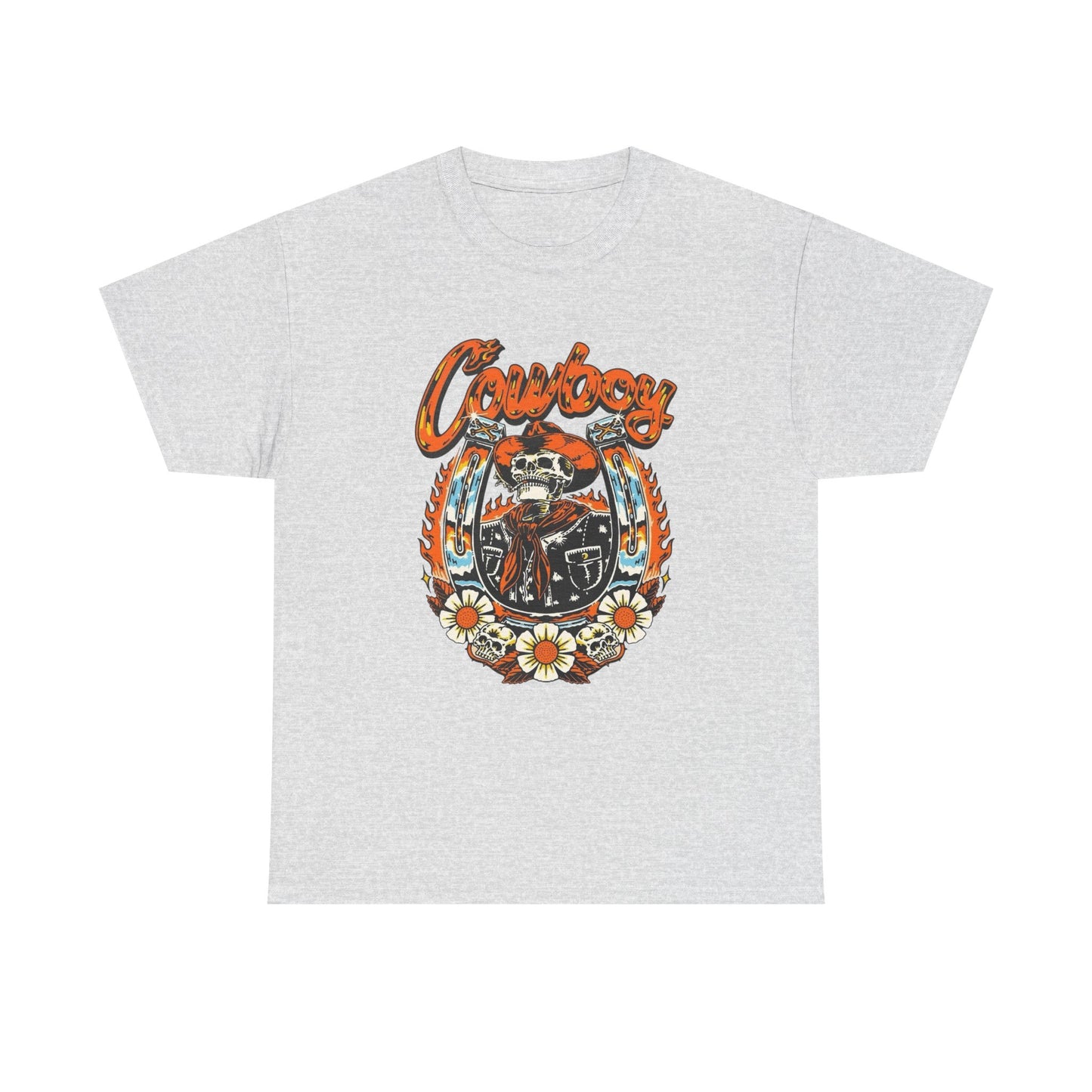 Cowboy Vintage Graphic T Shirt Unisex Heavy Cotton Tee New Gift