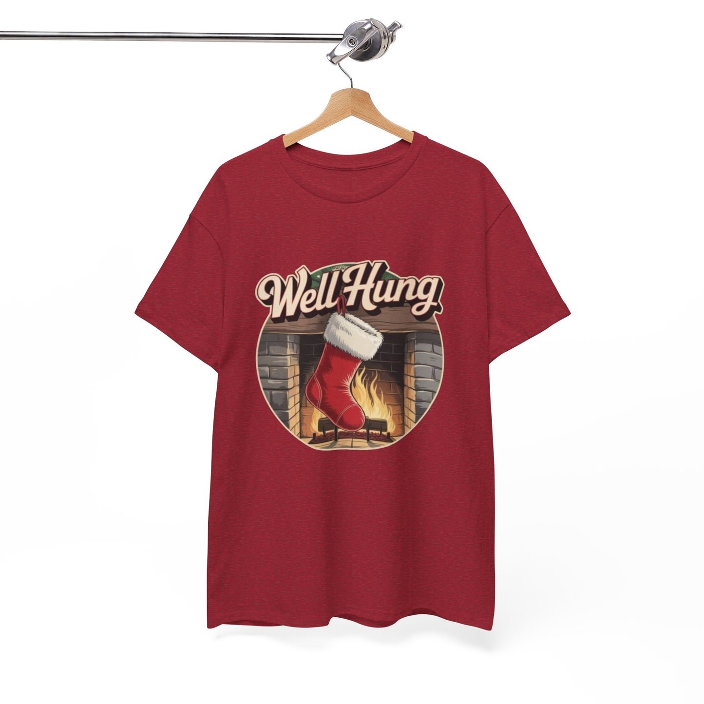 Well Hung Christmas Sex Jokes Funny Graphic T Shirt Cotton Tee NEW ADULT UNISEX