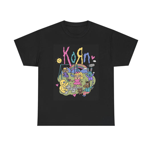 Korn Graphic T Shirt Retro Merch 90s Unisex Heavy Cotton Tee