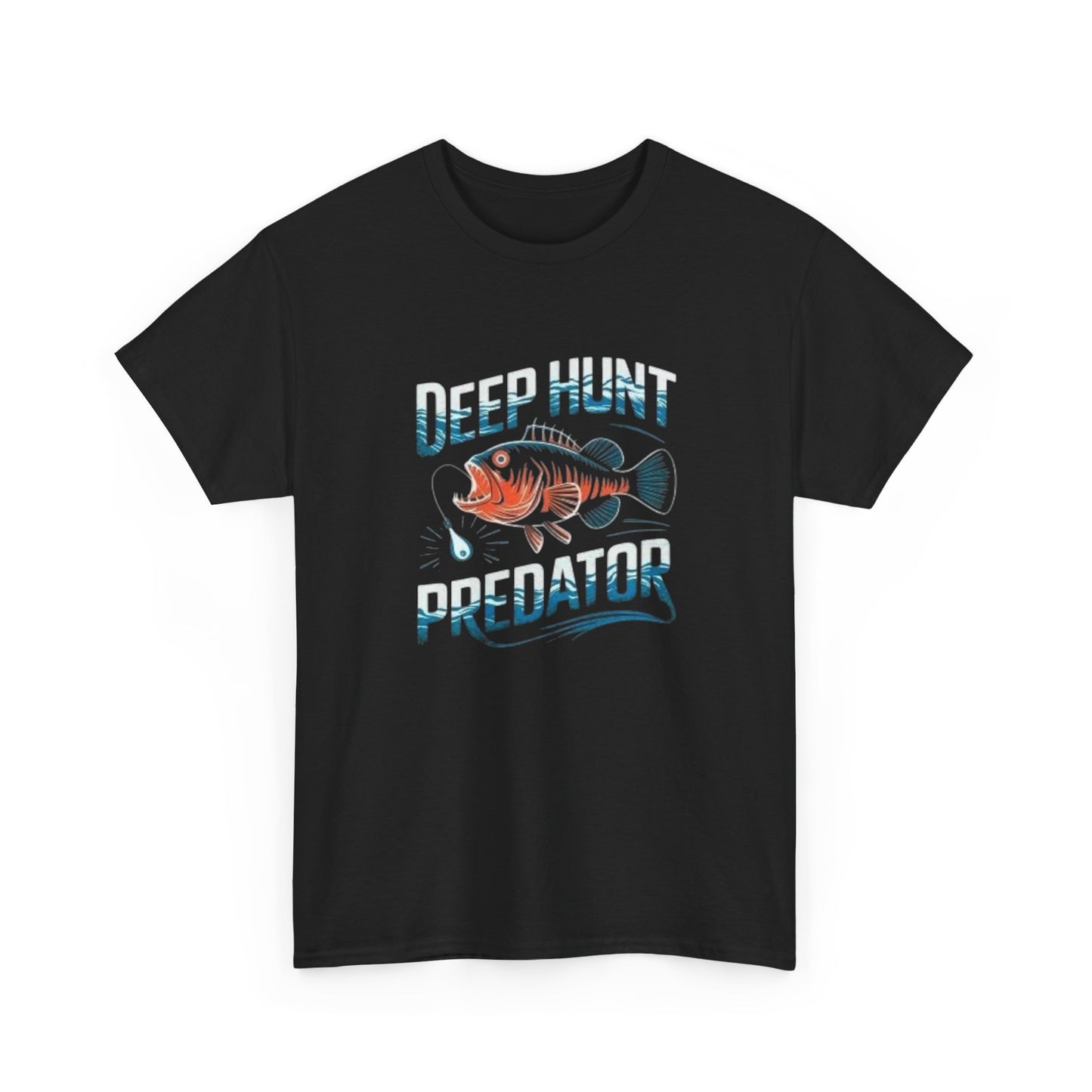 Deep Hunt Predator Fishing Graphic T Shirt Unisex Cotton Tee Gift NEW