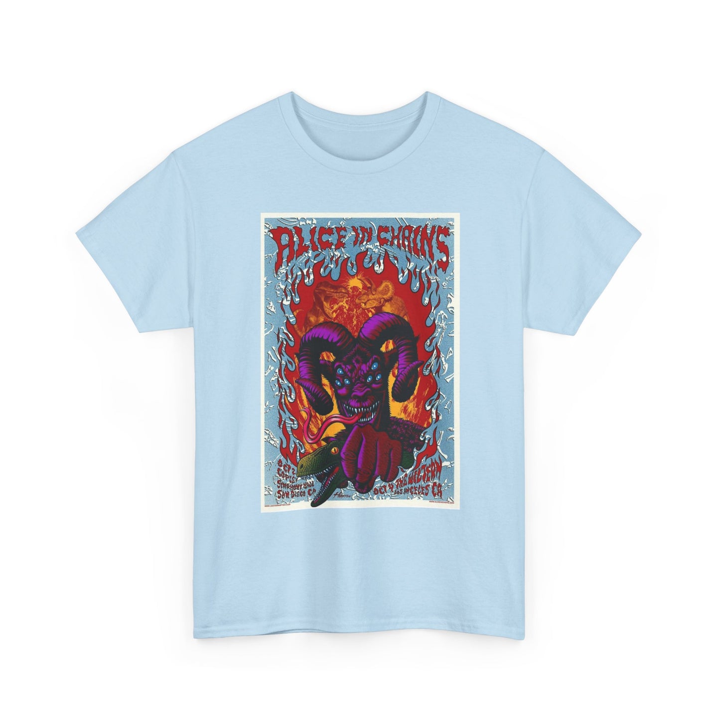 Alice In Chains Rock Band T Shirt Merch Poster Unisex Heavy Cotton Tee