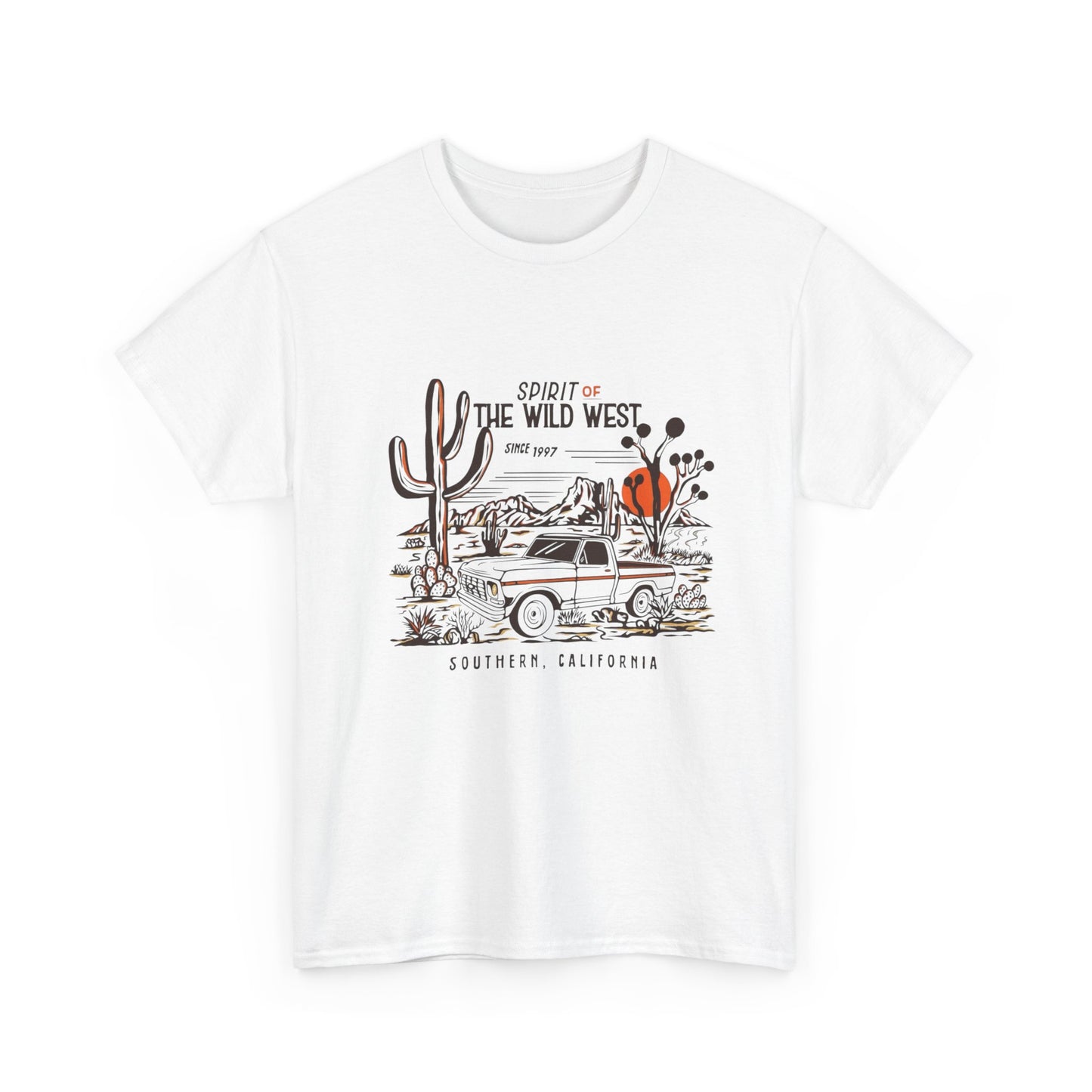 Spirit Of The Wild West Graphic T Shirt Unisex Heavy Cotton Tee
