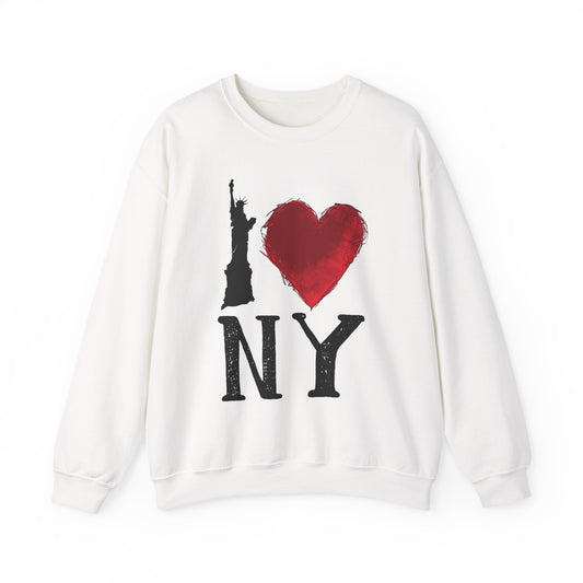 I Love NY Graphic Sweater NEW Unisex Heavy Blend™ Crewneck Sweatshirt
