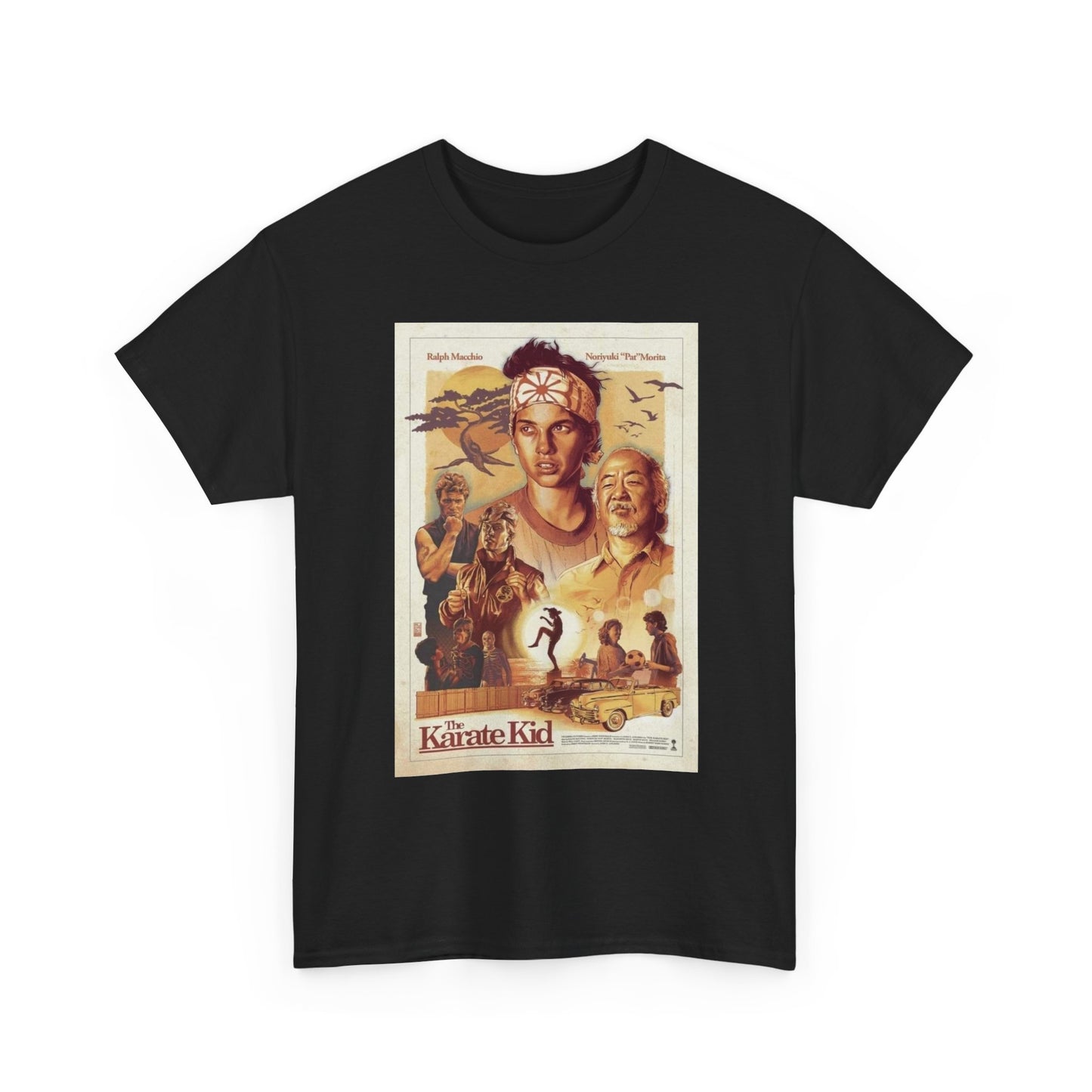 The Karate Kid Graphic T Shirt Vintage Poster Unisex Heavy Cotton Tee