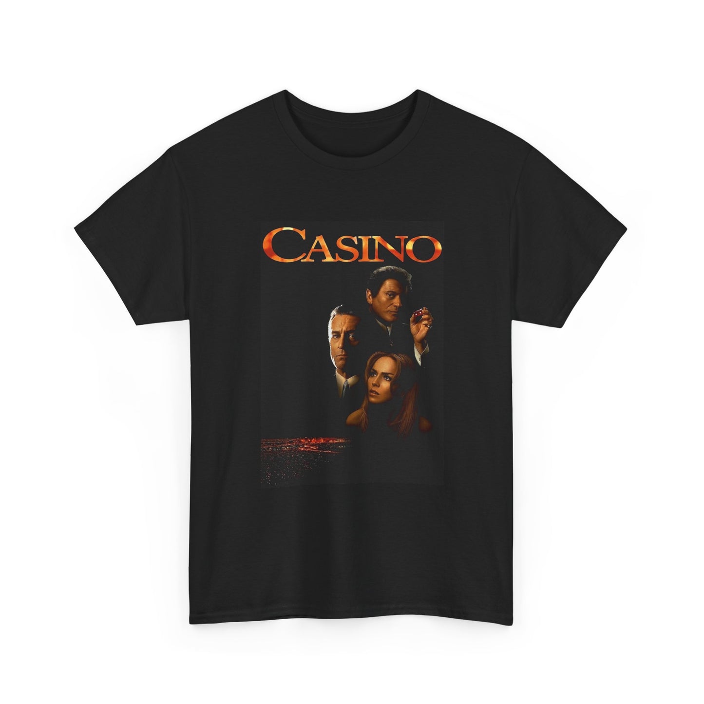 Casino Movie Poster Tshirt Las Vegas Retro Deniro Mobster Unisex Heavy Cotton