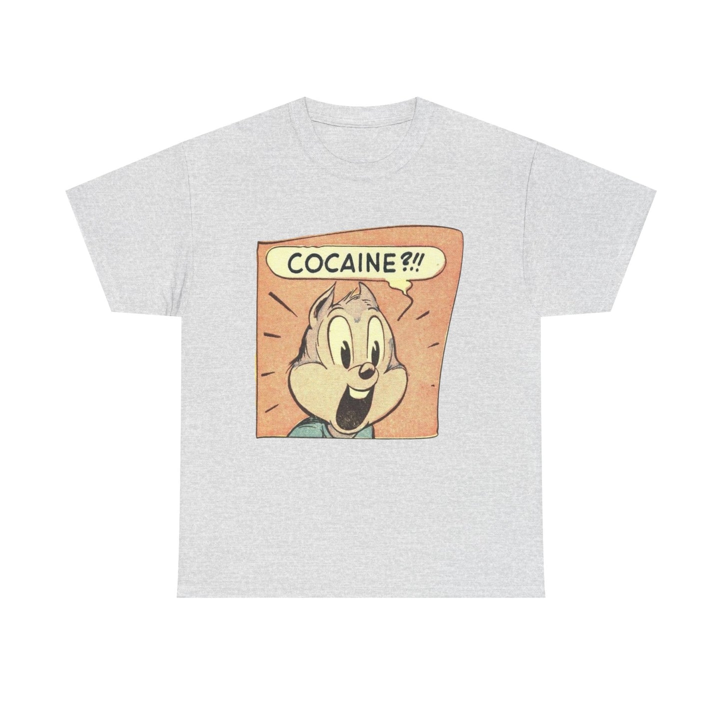 Cocaine Rabbit Funny T Shirt Graphic Unisex Heavy Cotton Tee NEW GIFT
