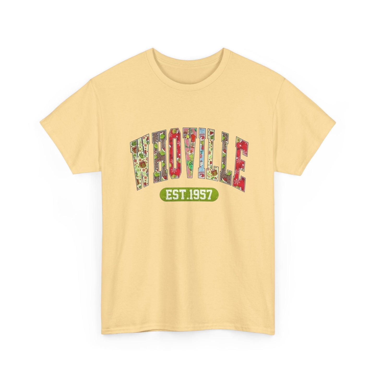 Whoville The Grinch Christmas Graphic T Shirt Unisex NEW Heavy Cotton Tee