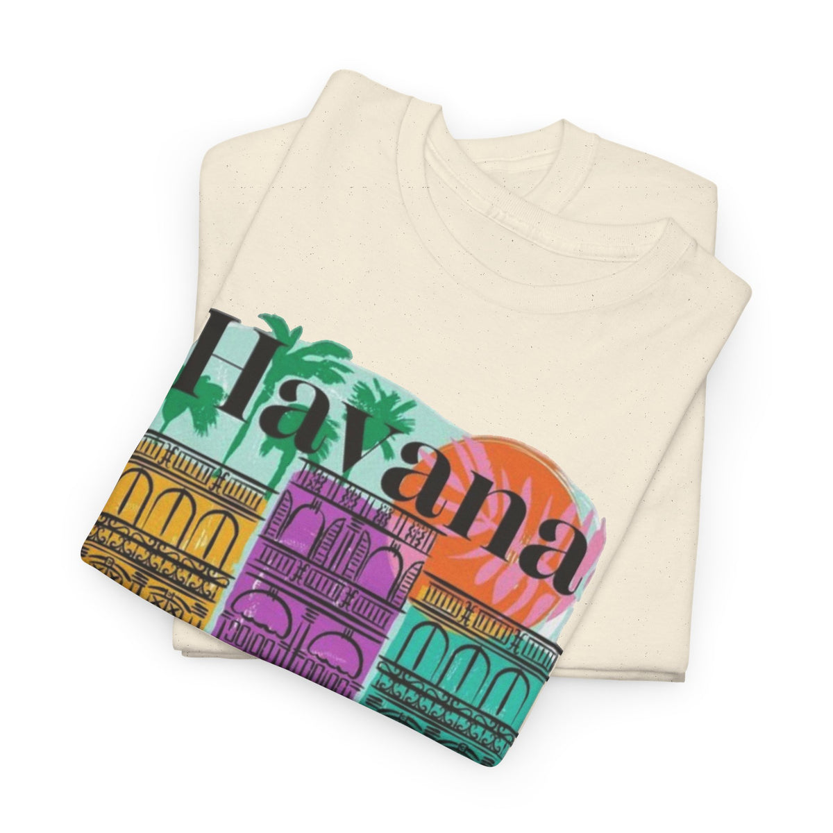 Havana Cuba Graphic T Shirt Men's Retro Travel Art Heavy Cotton Tee