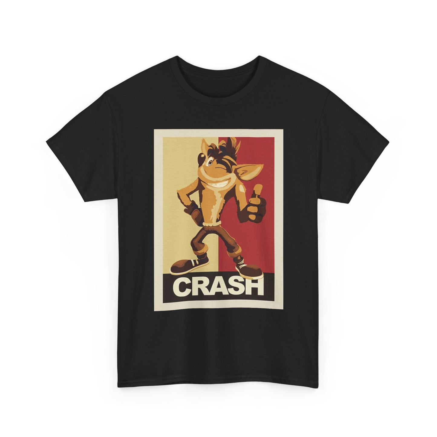 Crash Graphic T Shirt Retro Gaming Vintage poster Unisex Heavy Cotton Tee