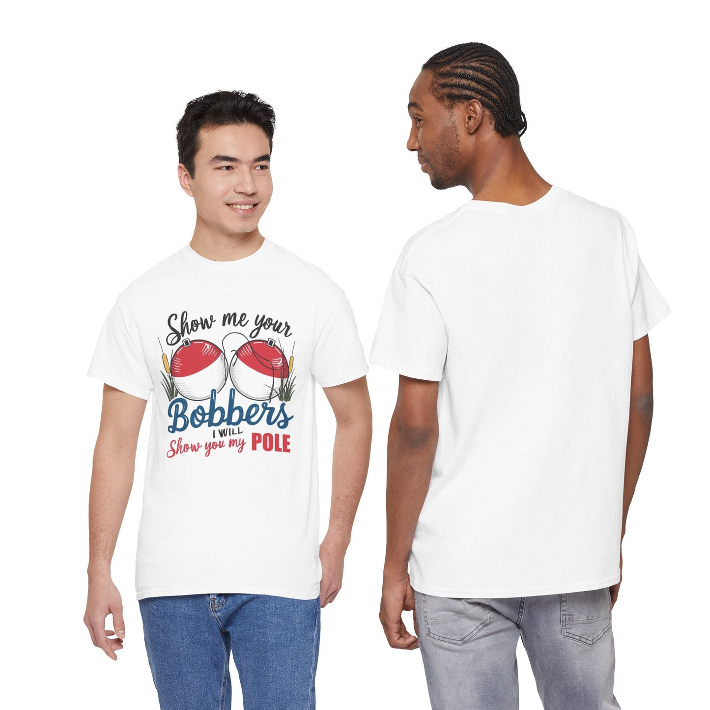 Funny Fishing Sex Jokes Graphic T Shirt Men's Heavy Cotton Tee