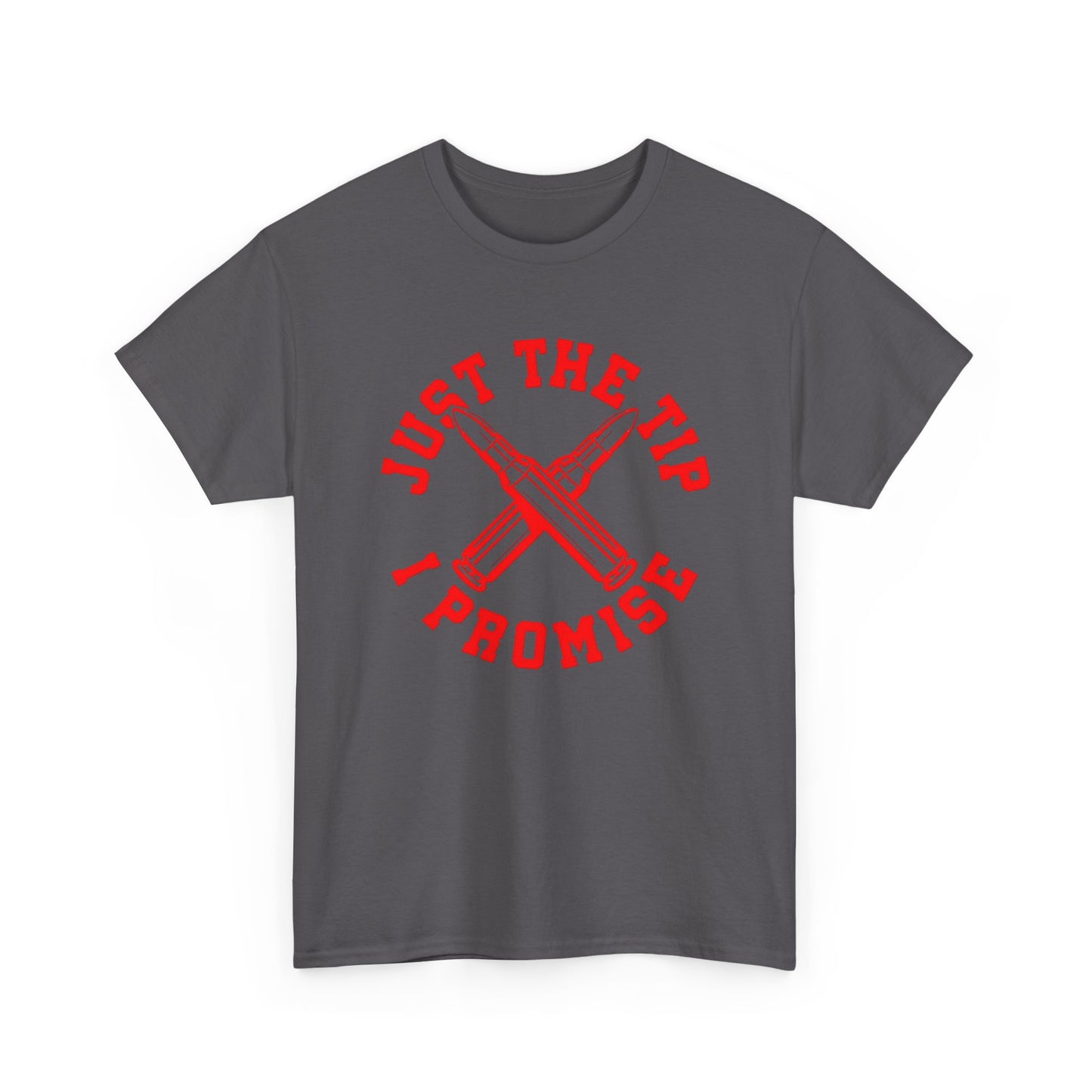Just The Tip I Promise Graphic T Shirt NEW ADULT Unisex Heavy Cotton Tee