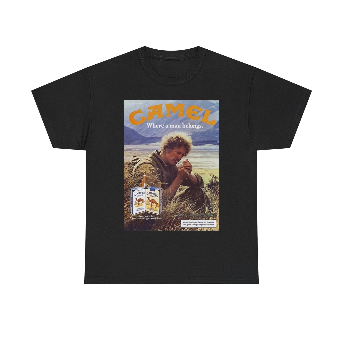 Joe Camel Cigarettes T-shirt Vintage Poster Retro Unisex Heavy Cotton Tee 1