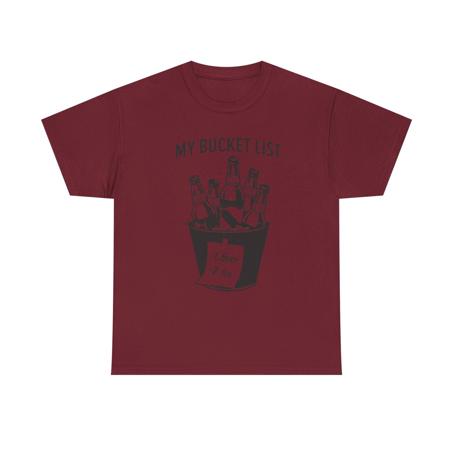 My Bucket List Beer And Ice Graphic T Shirt ADULT NEW