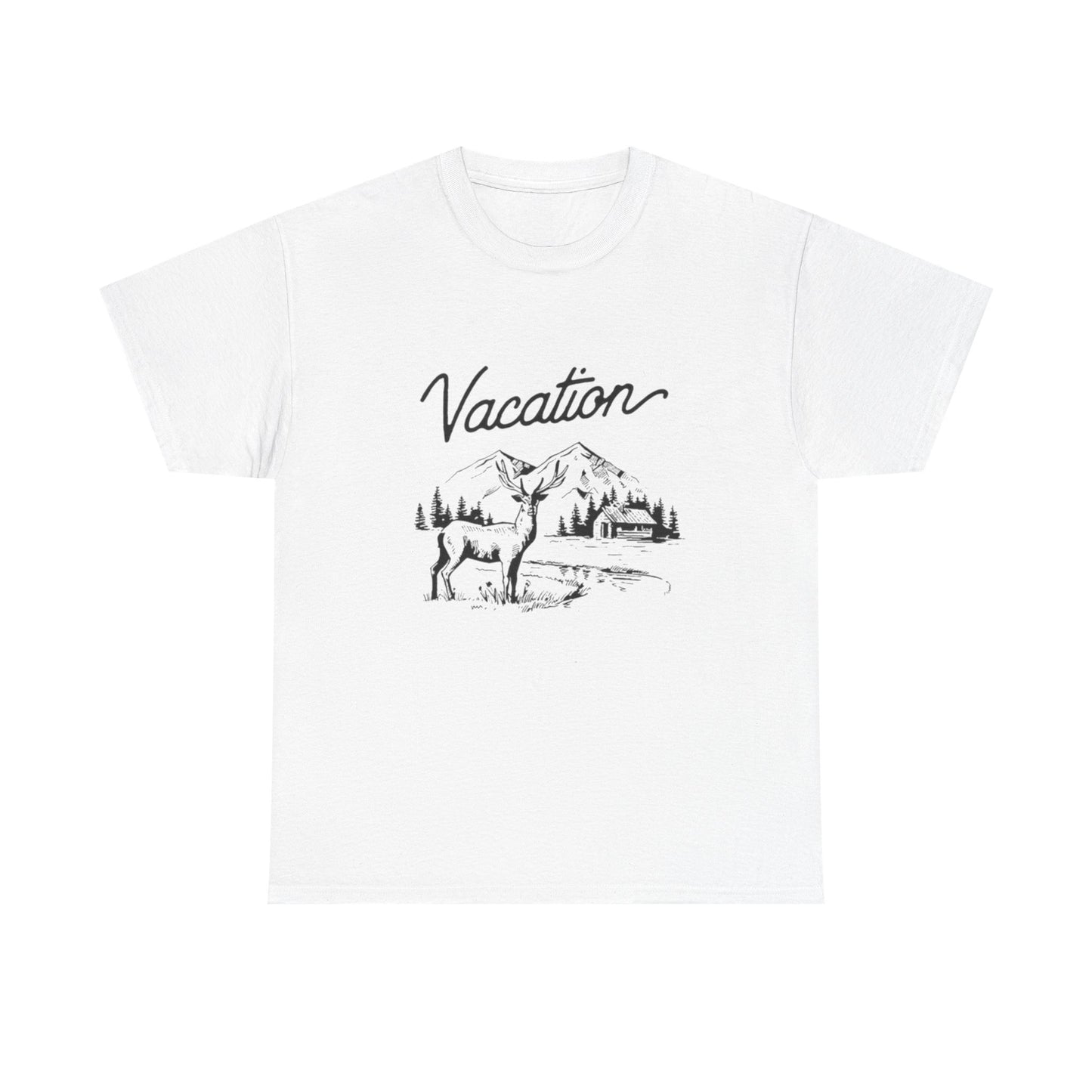 Vacation Camping Graphic T Shirt Unisex Heavy Cotton Tee