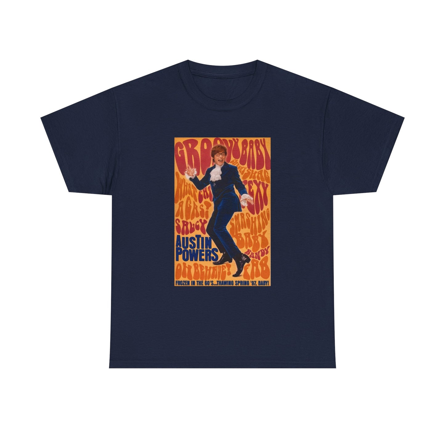 Austin Powers Shirt The Spy Who shagged Me Comedy Unisex Heavy Cotton Tee