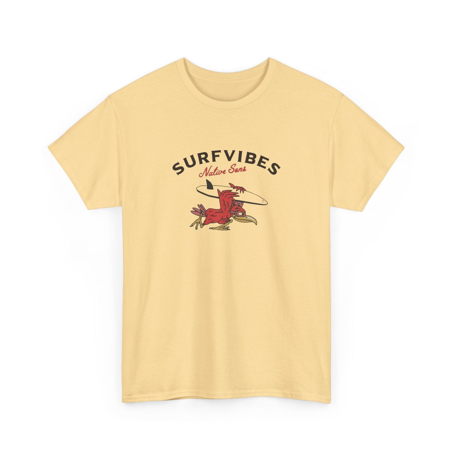 Surf Vibes Beach Retro Graphic T Shirt Unisex Heavy Cotton Tee New Gift