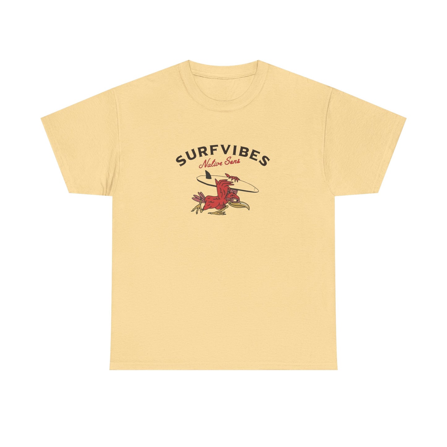 Surf Vibes Beach Retro Graphic T Shirt Unisex Heavy Cotton Tee New Gift