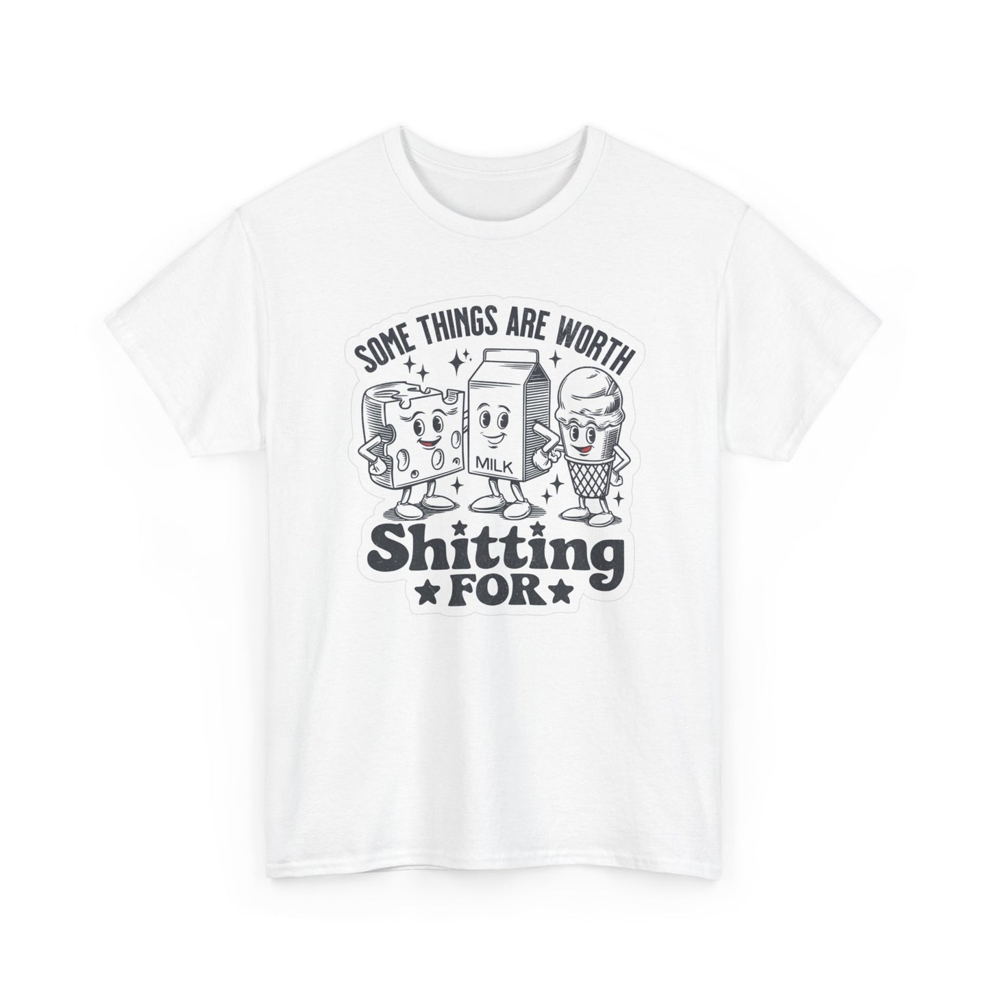 Funny Lactose Intolerance Graphic T Shirt Men's Heavy Cotton Tee - Quality - Modern True to Size