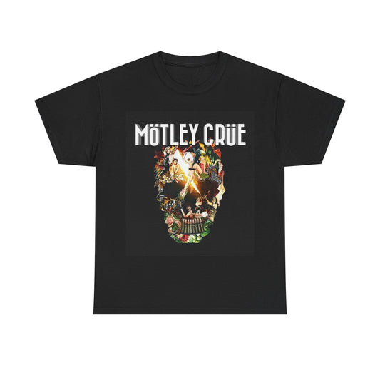 Motley Crue vintage skull graphic tee retro rock Unisex Heavy Cotton Tee