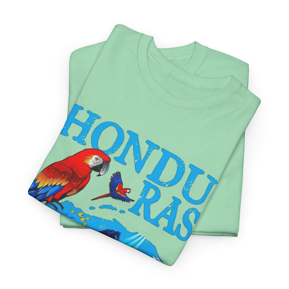 Honduras Graphic T Shirt Men's Retro Tropical Birds Heavy Cotton Tee