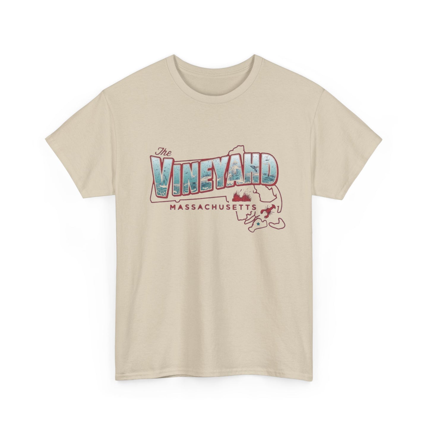 The Vineyard Massachusetts Graphic T Shirt NEW ADULT