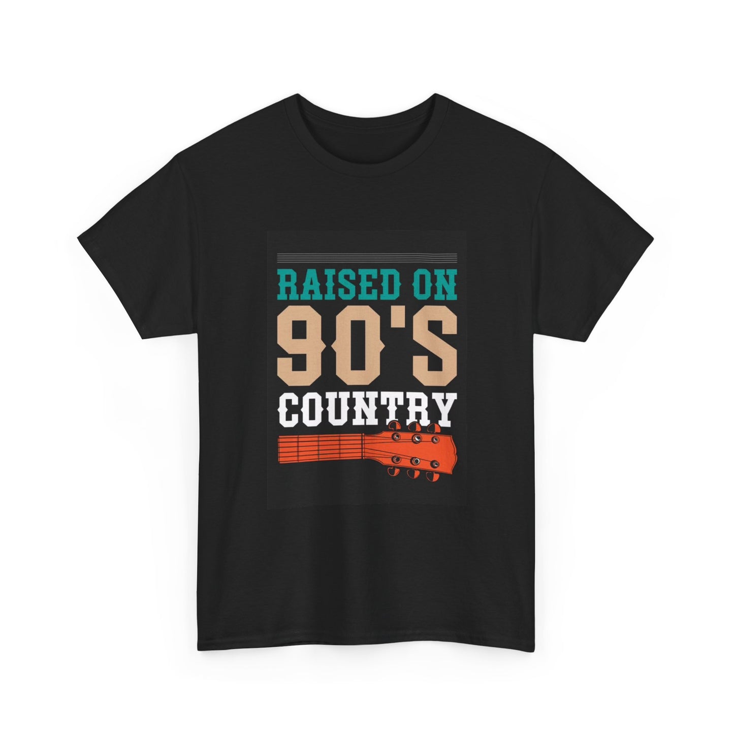 Raised on 90s Country Tshirt Retro Hank Willie Strait USA Unisex Heavy Cotton