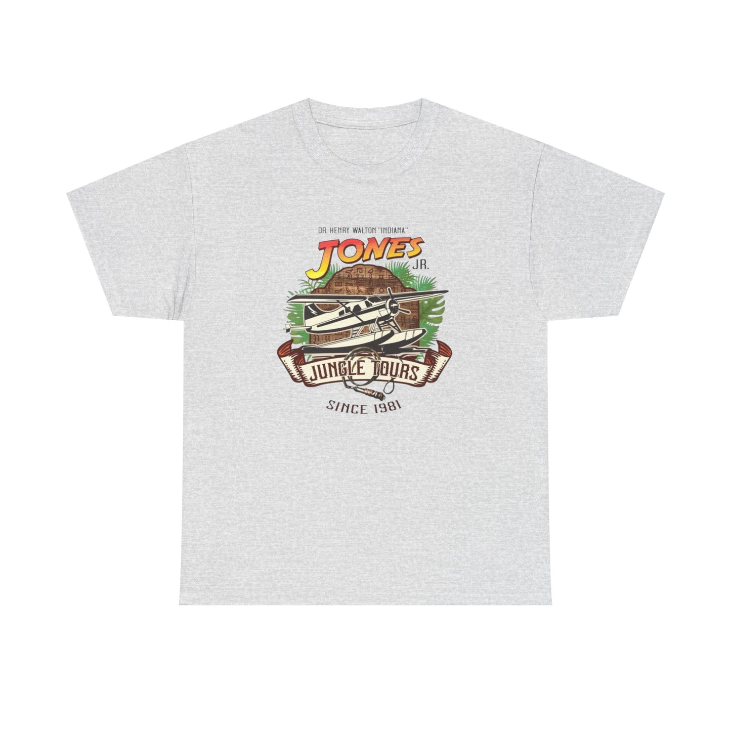Jungle Tours Indiana Jones Graphic T Shirt Unisex Heavy Cotton Tee