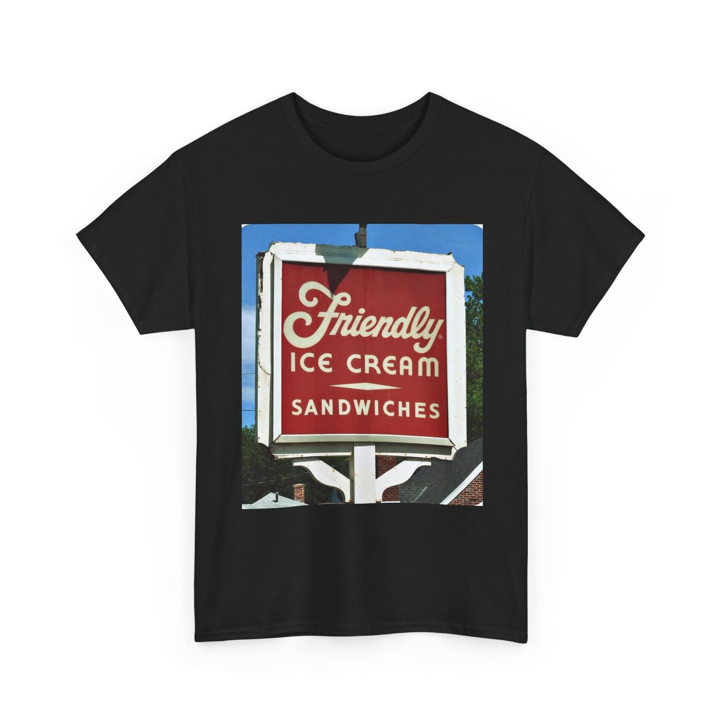 Friendly's Ice Cream Tshirt Vintage Logo New England Retro Unisex Heavy Cotton 9