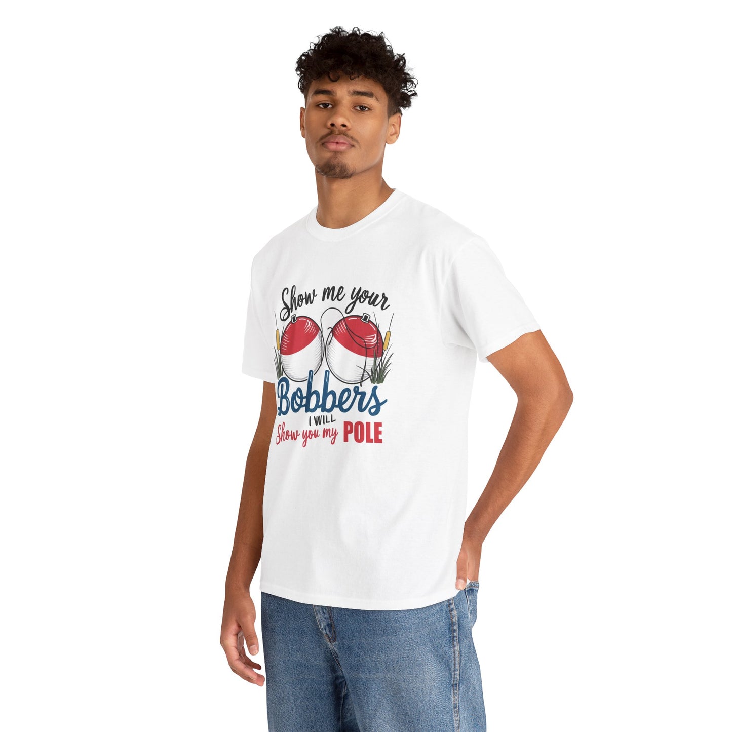 Funny Fishing Sex Jokes Graphic T Shirt Men's Heavy Cotton Tee