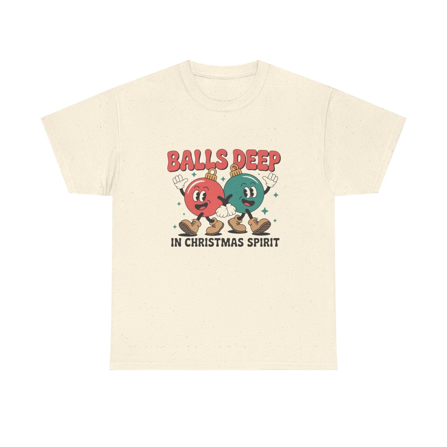 Balls Deep In Christmas Spirit Graphic T Shirt ADULT NEW
