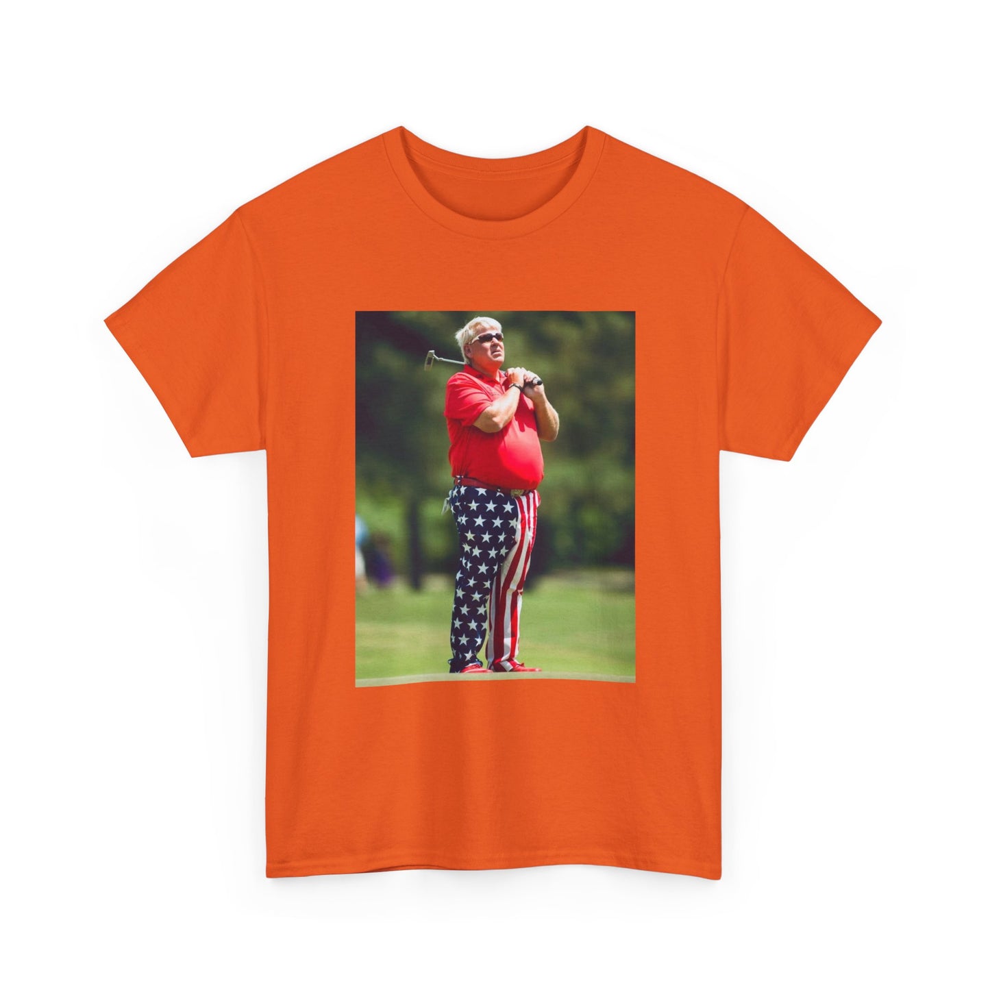 John Daly Tshirt Golf American Flag Masters Tiger woods Unisex Heavy Cotton Tee