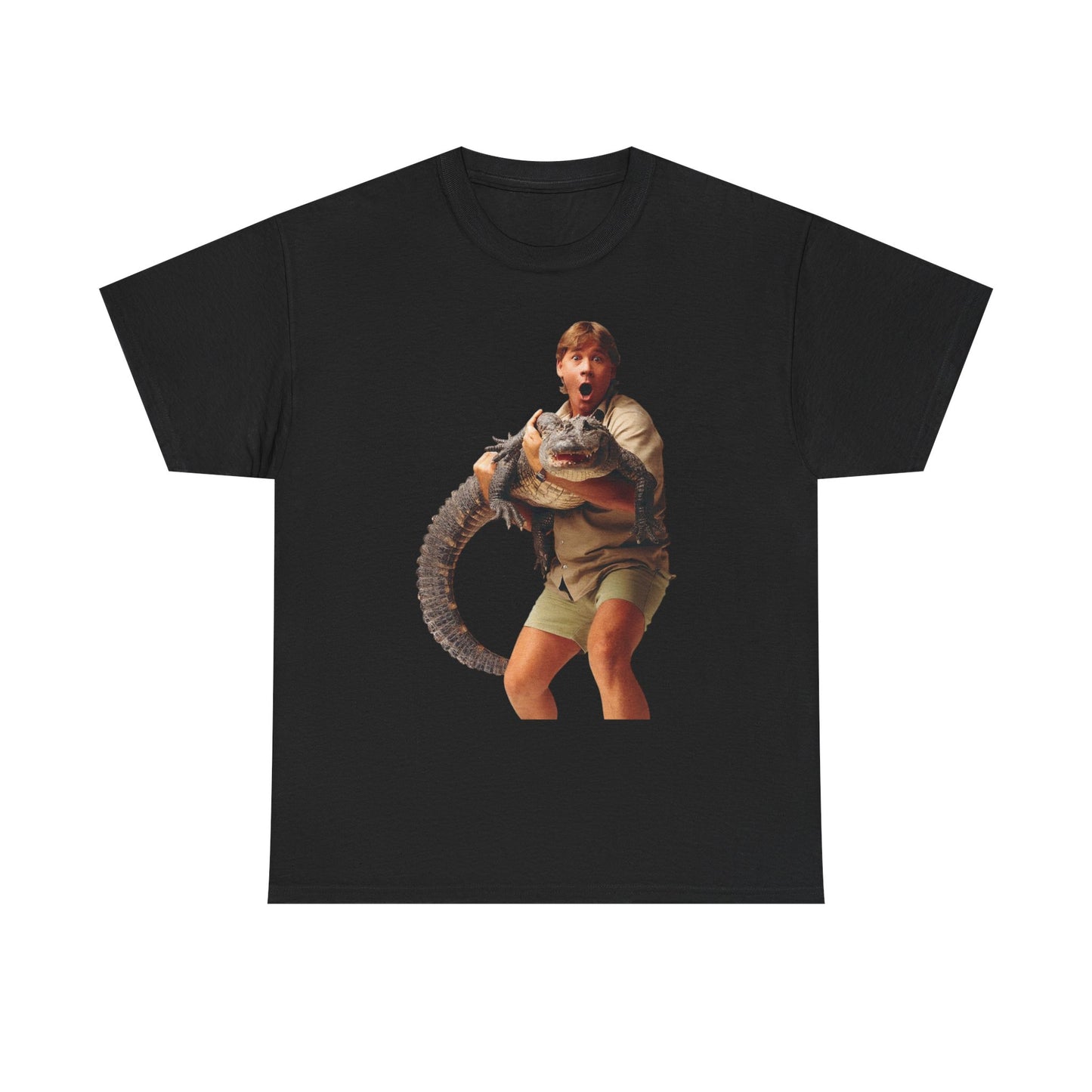 Crocodile Hunter Funny Retro 90's Graphic T Shirt Unisex Heavy Cotton Tee