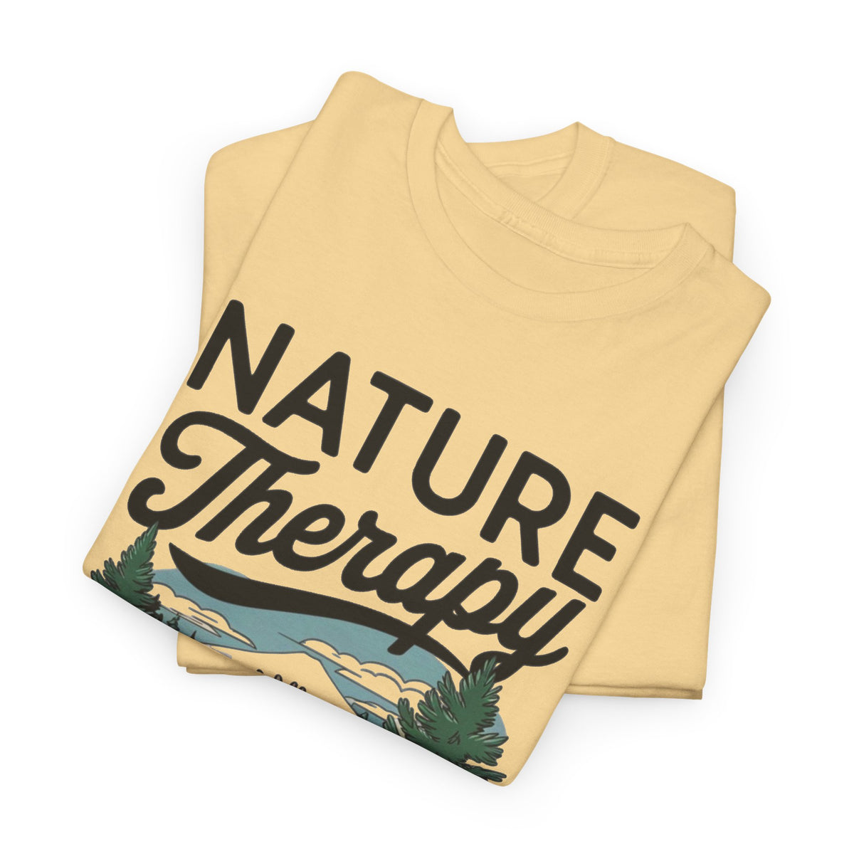 Nature Is Therapy Graphic T Shirt Men's Heavy Cotton Tee