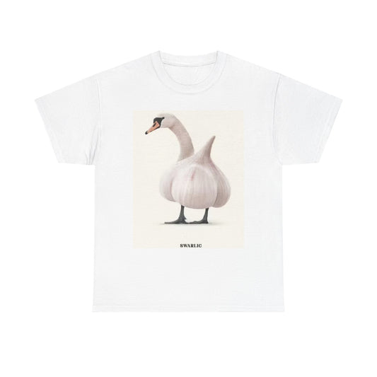 Funny Goose T Shirt Comedy Jokes Garlic Swan Unisex Heavy Cotton Tee