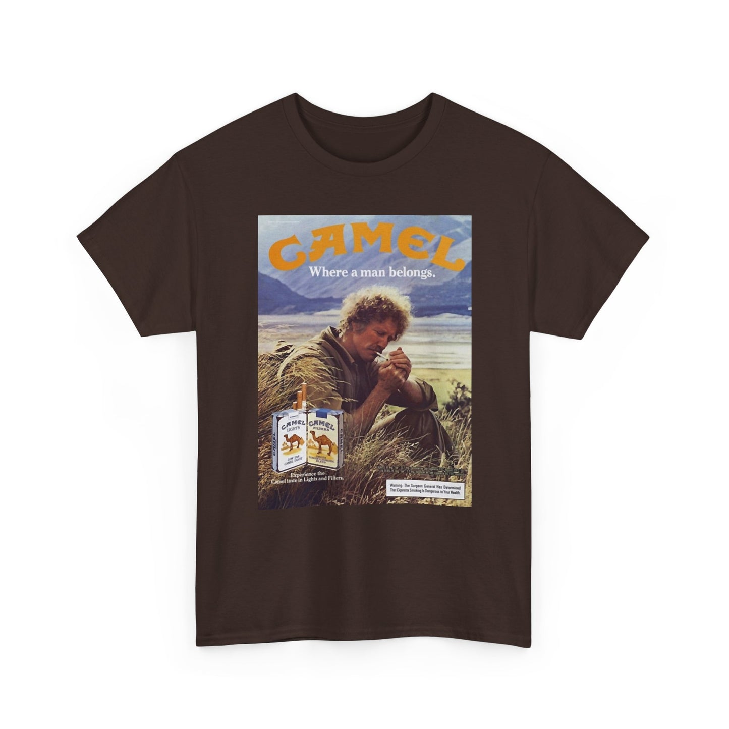 Joe Camel Cigarettes T-shirt Vintage Poster Retro Unisex Heavy Cotton Tee 1