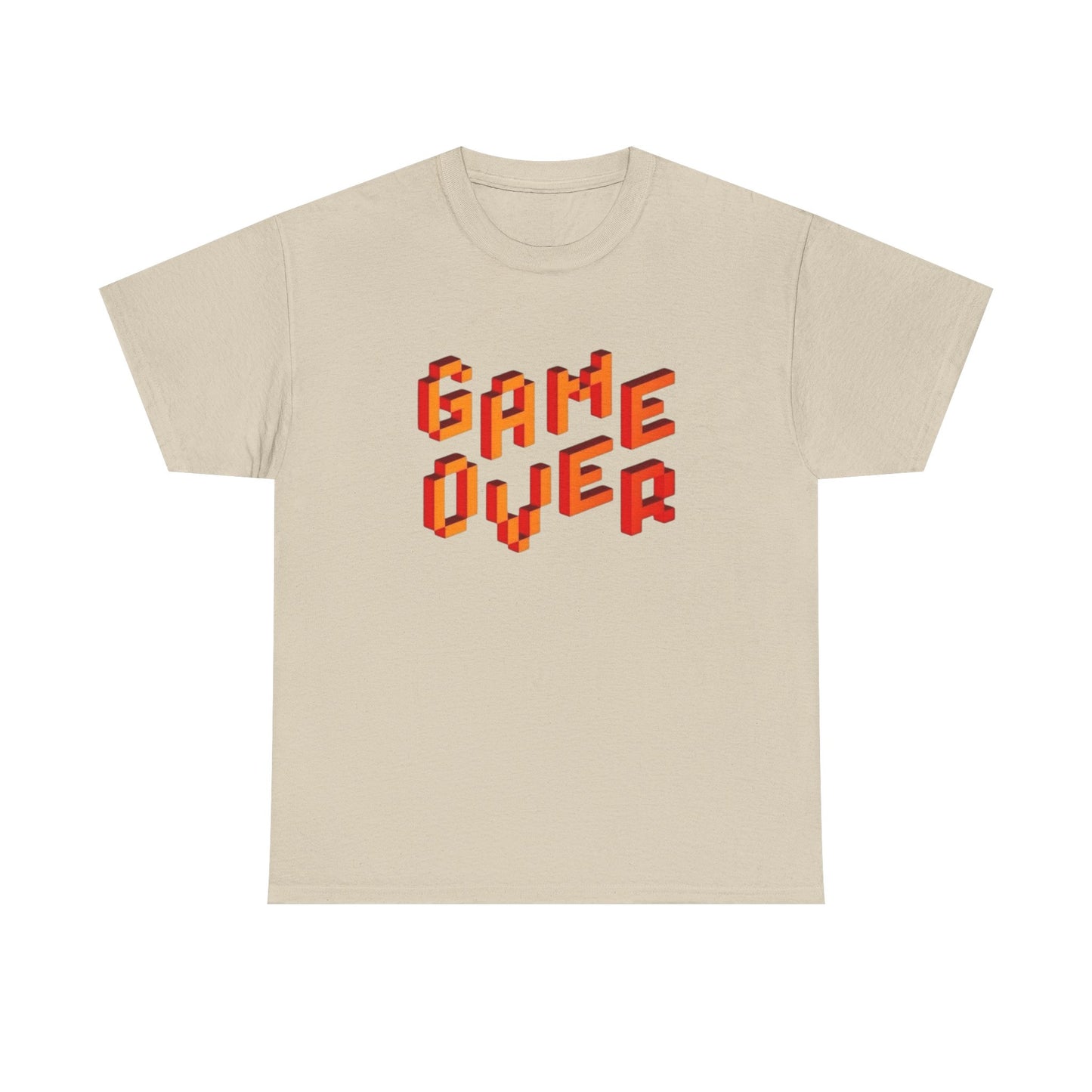 Game Over Retro Gaming Graphic T Shirt NEW GIFT Unisex Heavy Cotton Tee