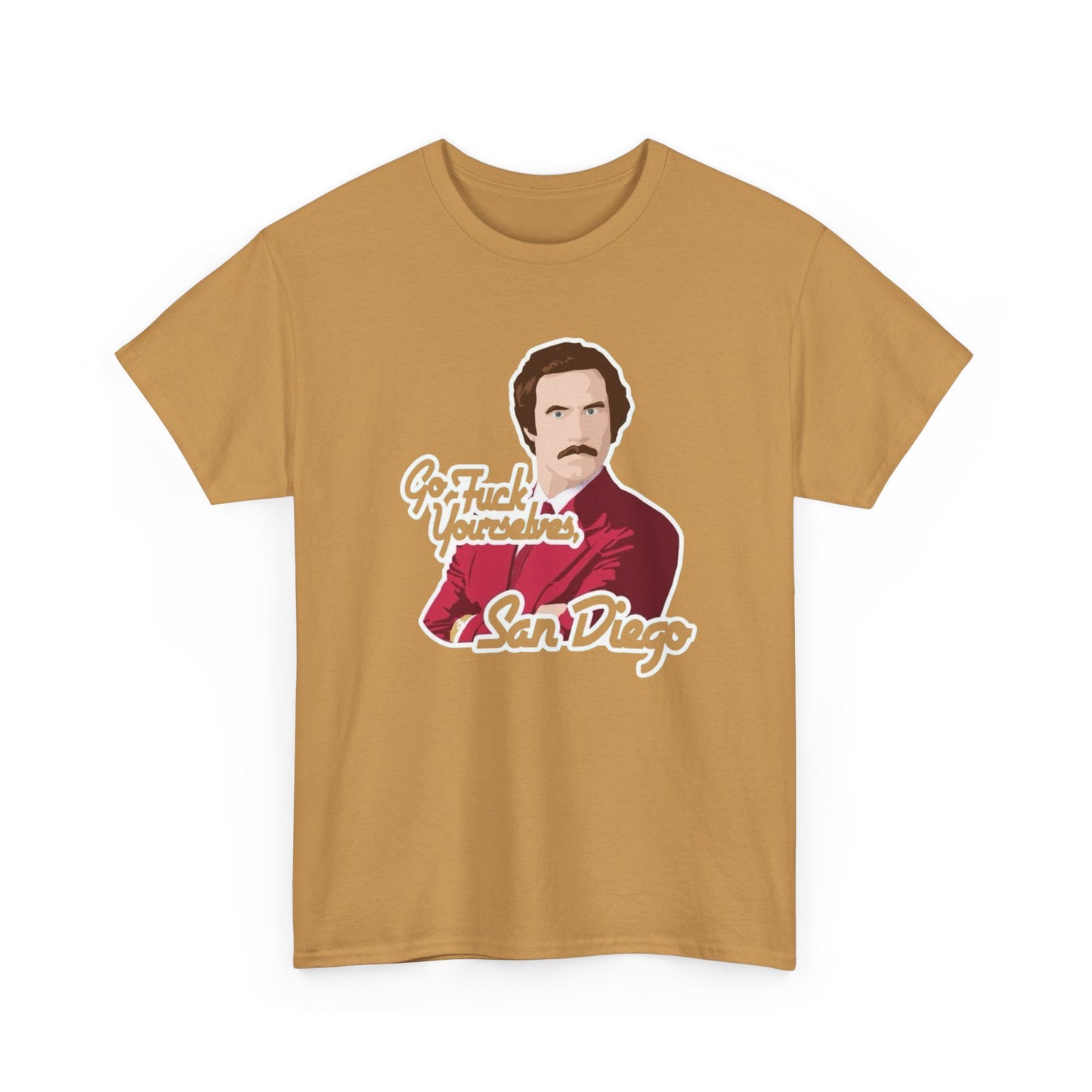 Anchorman Ron Burgundy San Diego Graphic T Shirt Unisex Heavy Cotton Tee