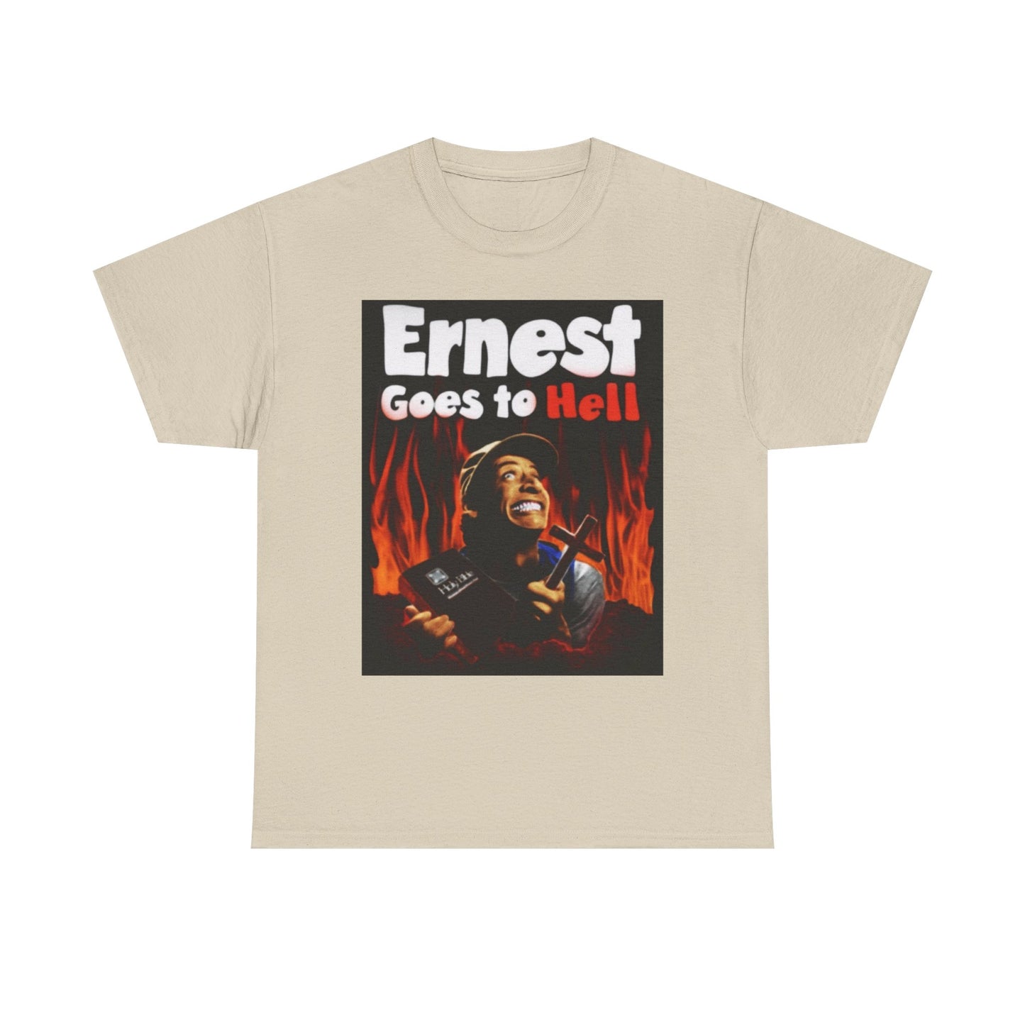 Ernest Goes To Hell Graphic T Shirt Funny Vintage Poster Unisex Heavy Cotton Tee