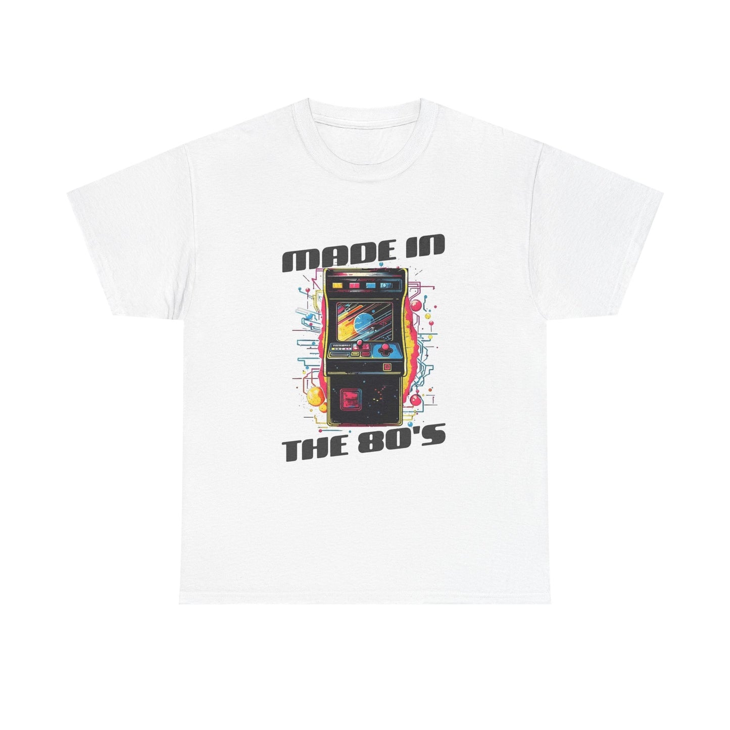 Made In The 80s Tshirt Retro Arcade Graphic Gaming Unisex Heavy Cotton Tee