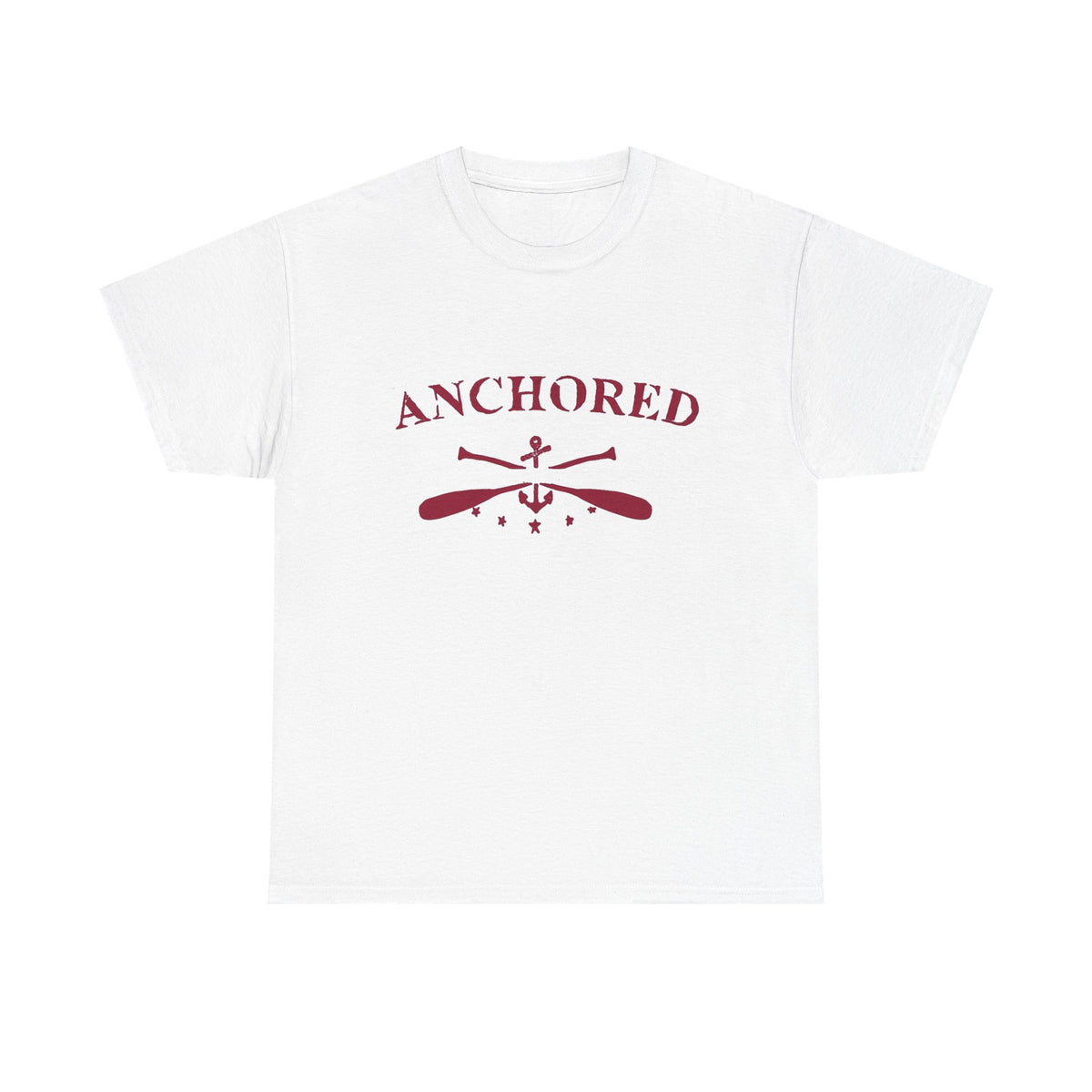 Anchored Graphic T Shirt Men's Retro Sailing Heavy Cotton Tee